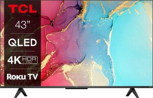 TCL 43RC630X1 QLED-Fernseher (108 cm/43 Zoll, 4K Ultra HD, Smart-TV, HDR Pro, HDR10+, Dolby Vision, Game Master, HDMI 2.1, ONKYO Sound, Metallgehäuse)