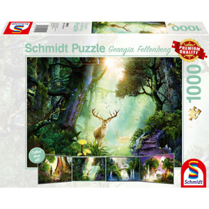 Puzzle - Georgia Fellenberg - Rehe im Wald - 1000 Teile