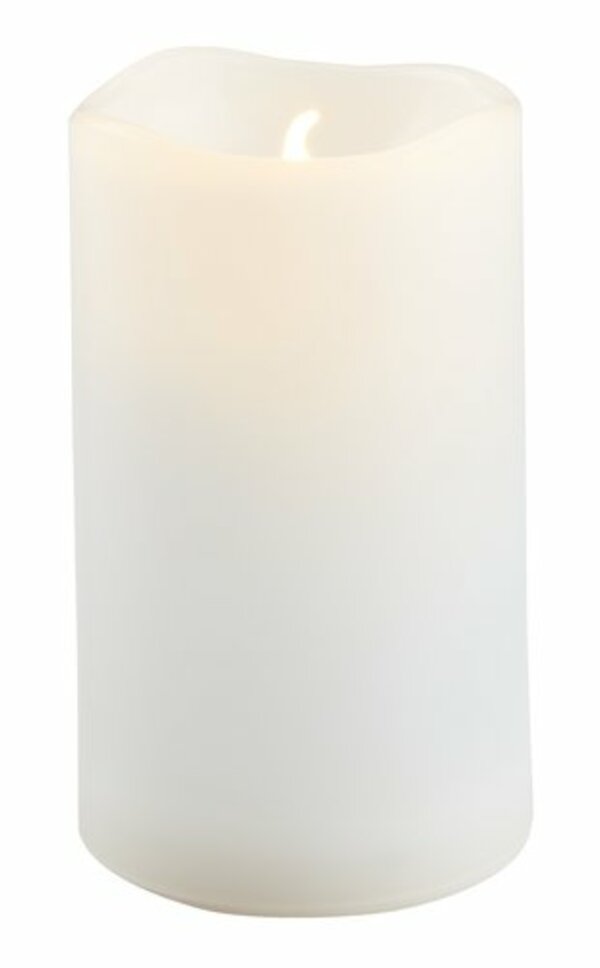 Bild 1 von LED-Stumpenkerze SOREN Ø6xH9 cm weiß
