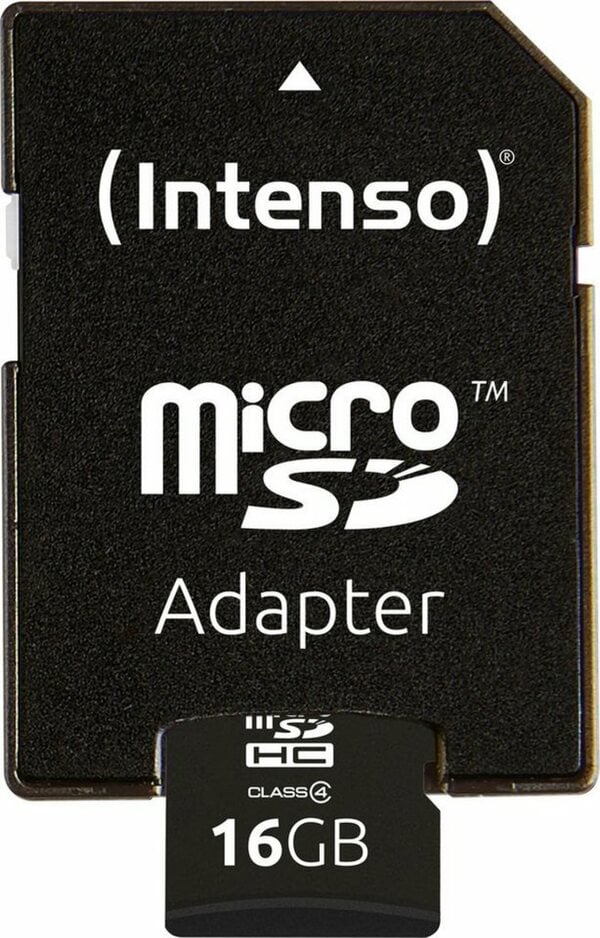 Bild 1 von Intenso »microSDHC Class 4 + SD-Adapter« Speicherkarte (16 GB, Class 4)