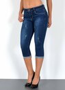 Bild 1 von ESRA Caprijeans »C15« High Waist Capri Jeans Damen, bis Übergröße / Plussize Größe, Damen 3/4 Capri Jeans-Hose Hochbund, Damen Caprijeans High Rise