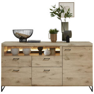 Stylife SIDEBOARD Schwarz Eiche