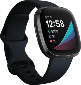 fitbit Sense Smartwatch (4,32 cm/1,7 Zoll, FitbitOS5, inkl. 6 Monate Fitbit Premium)