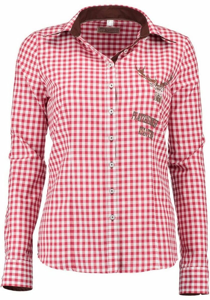 Bild 1 von OS-Trachten Trachtenbluse »Sequi« Langarmbluse mit Bügelmotiv auf dem Vorder- und dem Rückenteil