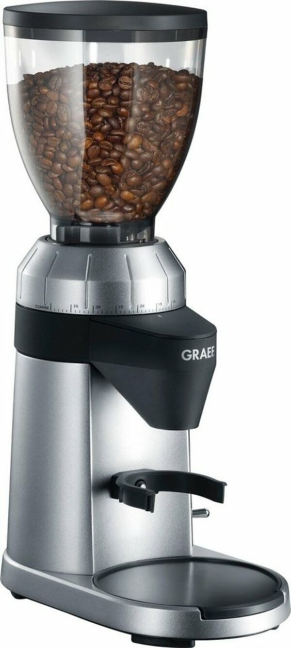 Bild 1 von Graef Kaffeemühle CM 800, silber, 120 W, Kegelmahlwerk, 350 g Bohnenbehälter