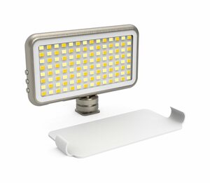 DigiPower Videoleuchte »LED-Videolicht mit 24 Helligkeitsstufen, Farbtemperaturkontrolle und Lichtfilter, 112 LEDs, inkl. universeller Smartphone-Halterung, für Handys, DSLR-Kameras, Action Cams un