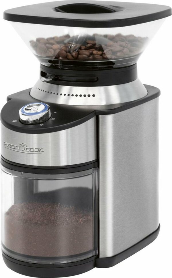Bild 1 von ProfiCook Kaffeemühle PC-EKM 1205, 200 W, Kegelmahlwerk, 230 g Bohnenbehälter, inox