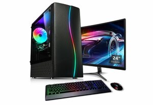 Kiebel Cobra IV Gaming-PC-Komplettsystem (24", AMD Ryzen 5 AMD Ryzen 5 4500, RTX 3050, 16 GB RAM, 1000 GB SSD, RGB-Beleuchtung, WLAN)