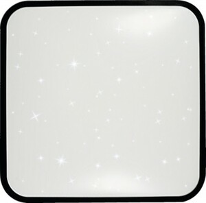 Müller Licht LED Deckenleuchte weiß-schwarz 49 x 49 cm weiß, schwarz, CCT, Sterneneffekt