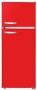 Bild 1 von PKM Kühl-/Gefrierkombination GK210 FR, 140.6 cm hoch, 58 cm breit, Kühlschrank 4**** rot 208 Liter
