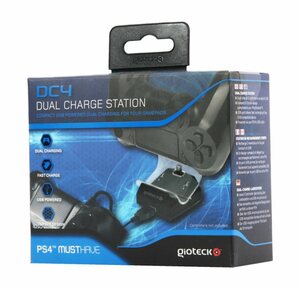 Gioteck Spielekonsolen-Zubehörset »Gioteck Dual Charge Station USB Lade-Station Ladegerät für Sony PS4 Controller«, (Set), Farbe: Schwarz