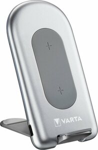 VARTA »Ultra Fast Wireless Charger« Batterie-Ladegerät (1-tlg., mit bis zu 15 W Ultra schnellem kabellosen Laden, Qi-kompatibel, Dual Coil Technology, inkl. USB Type C Kabel)
