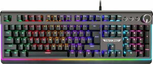 Hyrican »Striker ST-MK91 (Red Switches, mechanisch, Anti-Ghosting, Funktionstasten, Multimedia-Tasten, Lautstärkeregler, RGB)« Gaming-Tastatur