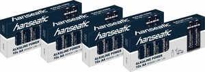 Hanseatic »40er Pack Alkaline Power, AA Mignon« Batterie, LR06 (40 St), bis zu 5 Jahren Lagerfähigkeit
