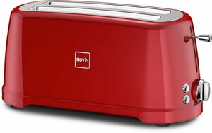 NOVIS Toaster T4 rot, 2 lange Schlitze, 1600 W
