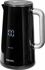 Krups Wasserkocher BW8018, 1,7 l, 1800 W, mit Digitalanzeige; 5 Temperaturstufen; One-Touch-Bedienung; 360°-Sockel; Automatische Abschaltung