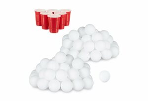 relaxdays Tischtennisball »96 x Beer Pong Bälle«