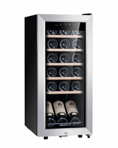 kalamera Weinkühlschrank KRC-51FCSS, für 18 Standardflaschen á 0,75l,5-18°C Kühlzone, Abschließbar