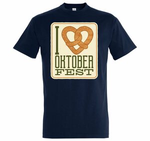 Youth Designz Print-Shirt »I LOVE OKTOBERFEST Herren T-Shirt« mit Fun-Look Brezel Aufdruck und Spruch