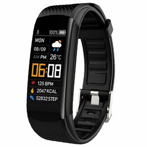 BEARSU Smarte wasserdichte Sportuhr Herzfrequenz-Erkennung Fitness-Tracking-Uhr Smartwatch, 1-tlg.
