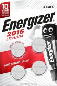 Energizer »Lithium CR-Typ 2016 4 Stück« Batterie, (3 V)
