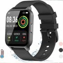 Bild 1 von BEARSU Damen Herren Fitnessuhr 1.69zoll Smart Watch IP68 Wasserdicht Fitness Tracker Uhr mit Schrittzähler Temperatur Pulsuhr, Sportuhr 24 Sportmodi Schlafmonitor für Android iOS Fitnessuhr