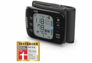 Omron Handgelenk-Blutdruckmessgerät RS7 Intelli IT (HEM-6232T-D), mit LED Positionierungssensor und Bluetooth-Funktion für zu Hause und unterwegs