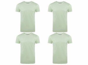 riverso T-Shirt »RIVAaron O-Neck 4er Pack« (4-tlg) Organic Cotton Bio 100% Baumwolle
