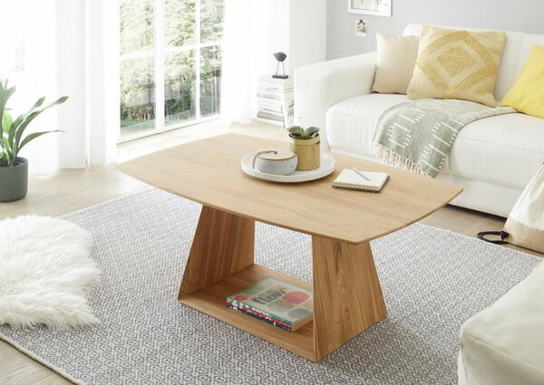 Bild 1 von MCA furniture Couchtisch »Jacobstad«, Wohnzimmertisch Massivholz in Bootsform, Tisch Rollbar