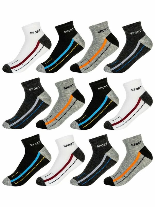 Bild 1 von TEXEMP Sneakersocken »12 Paar Sneaker Socken Sport Freizeit Herren Damen Socken Baumwolle Kurz Socken 39-42 43-46« (Packung, 12 Paar)