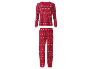 esmara Damen Pyjama mit weihnachtlichen Motiven