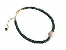 Bild 1 von Gemshine Perlenarmband »Smaragde mit weißer Zuchtperle«, Made in Germany