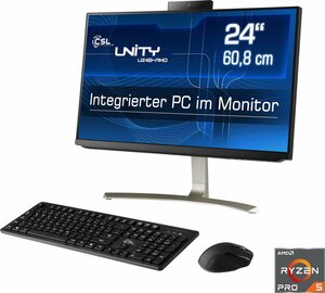 CSL Unity U24B-AMD All-in-One PC (24 Zoll, AMD 4650G, Radeon Graphics, 16 GB RAM, 1000 GB SSD)