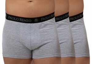 Paolo Renzo Boxershorts (3 Stück) Atmungsaktive Fitted Herren Boxer Shorts / Hipster Shorts aus hochwertiger Baumwolle in verschiedenen Farben und Größen