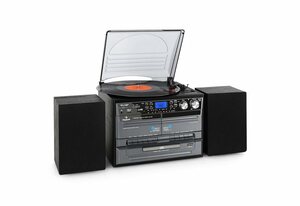 Auna »TC-386 Stereoanlage USB MP3 Kassette CD Plattenspieler Encoder« Stereoanlage (UKW-Radio)
