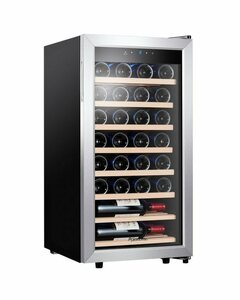 kalamera Weinkühlschrank KRC-86FCSS-W, für 28 Standardflaschen á 0,75l,Abschließbare Glastür
