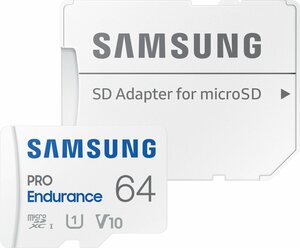 Samsung »microSD PRO Endurance« Speicherkarte (64 GB, Class 10, 100 MB/s Lesegeschwindigkeit)