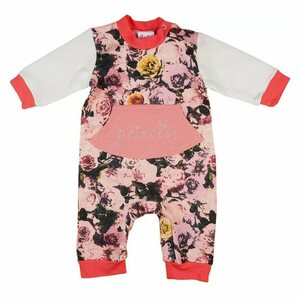 Babybogi Strampler »Mädchen Schlafanzug Langarmoveral Bunt Overall mit Blumen«