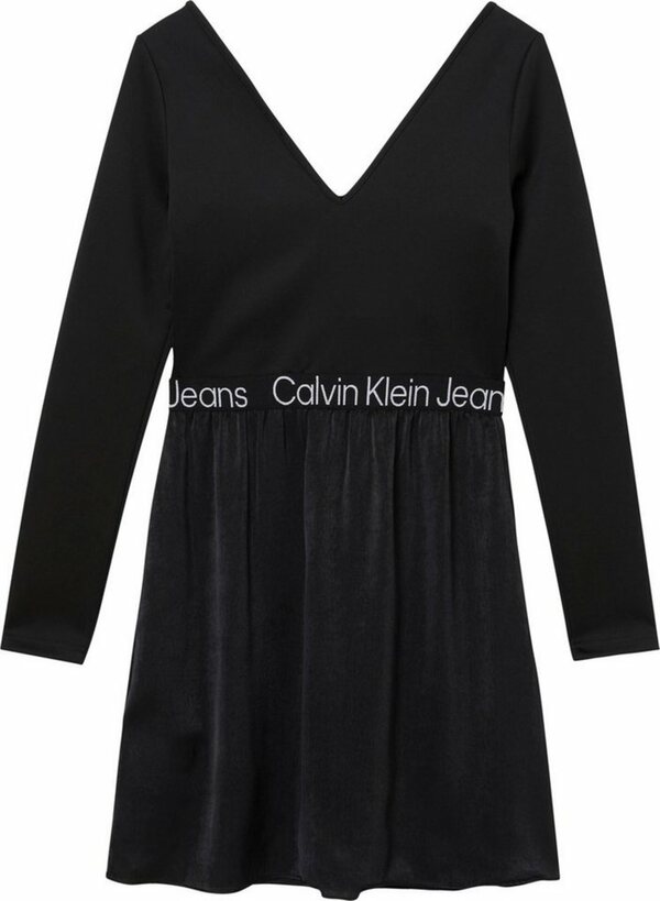 Bild 1 von Calvin Klein Jeans Plus Skaterkleid »PLUS LOGO ELASTIC V-NECK DRESS« mit Calvin Klein Jeans Elastikbund
