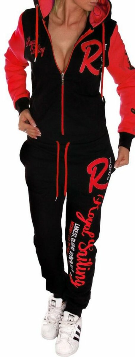 Bild 1 von Jaylvis Jogginganzug »Royal Sailing Damen Trainingsanzug Sportanzug Streetwear Fitness Hausanzug Set«, Jacke mit Kapuze