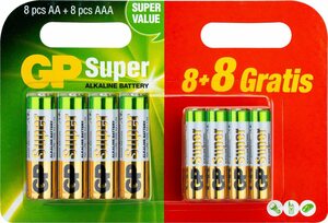 GP Batteries »Mix Blister AA & AAA« Batterie, LR6 (1,5 V, 16 St)