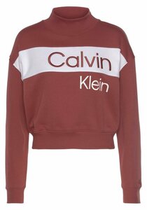 Calvin Klein Jeans Sweatshirt »COLOR BLOCKING MOCK NECK« mit großem Calvin Klein Jeans Logo-Schriftzug