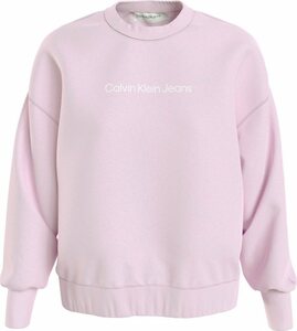 Calvin Klein Jeans Sweatshirt »SHRUNKEN INSTITUTIONAL CREW NECK« mit Calvin Klein Logo-Schriftzug auf der Brust