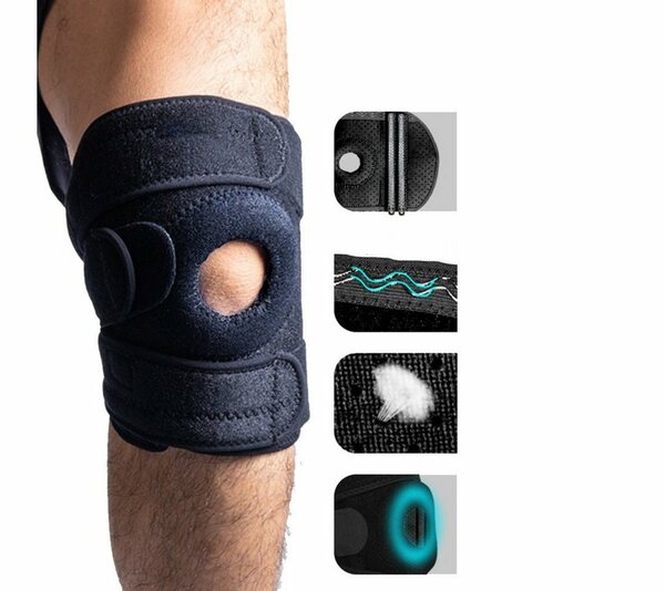 Bild 1 von BEARSU Knieprotektor »Kniebandage verstellbare Knieschoner für Damen und Herren - Knie Stütze zum Joggen, Training und verletzungs Erholung - einzigartigem Anti-Rutsch-Design und starkem Klettvers
