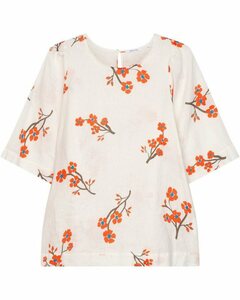 seidensticker Shirtbluse »Leinen-Blusenshirt mit Blumenmuster«