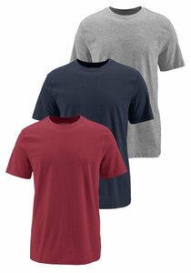 Man's World T-Shirt (Packung, 3-tlg., 3er-Pack) Basic T-Shirt mit trageangenehmer Qualität