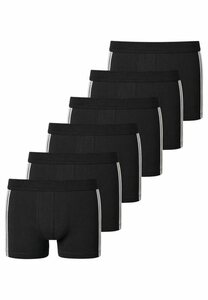 Schiesser Retro Boxer »6er Pack - 95/5 Stretch - Organic Cotton« (6 Stück) Shorts / Pants - Mit softem, tonalem Bund für höchsten Tragekomfort, Kontrastfarbene Seitenstreifen, Elastische Single-