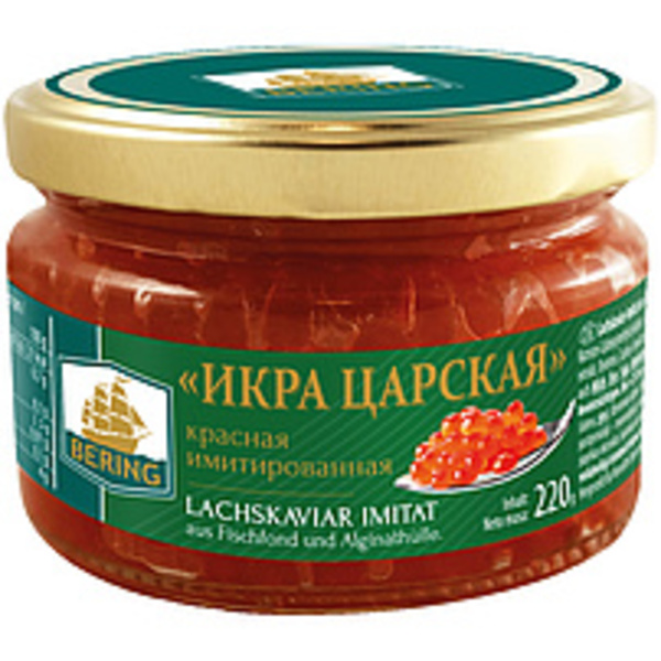 Bild 1 von Lachskaviar "Tsarskaya Kaviar" - Imitat aus Fischfond und Al...