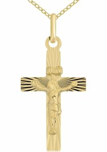 Firetti Kreuzkette »Kreuz mit Struktur und Korpus«