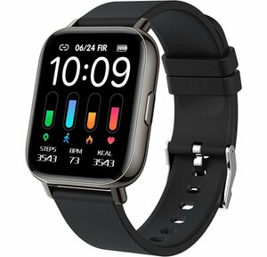 GelldG Smartwatch, 1.69 Zoll HD Voll Touchscreen Fitness Tracker Uhr, IP68 Wasserdicht Fitnessuhr mit Pulsmesser Schrittzähler, Damen Herren Sportuhr Smart Watch Uhren, Schwarz Smartwatch